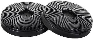 Devanti Activated Charcoal Carbon Filter Range Hood Filters, Pyramid Rangehood Replacement for Ductless Ventless Set of 2, Black Kitchen Cooker Accessories