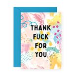 Central 23 Thank You Card For Men Women Funny - Cute Appreciation Gifts For Friends Colleague Classmates - Funny Greeting Card - Thinking Of You Card - Comes With Fun Stickers