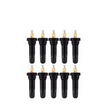 Ratnam Gold Tubeless Tyre Valve Sensor Tr-414 (10 pcs), TPMS (Digital Tyre Pressure System Compatible), Premium Brass Core, Leak- Proof, Not for Bike/Scooter
