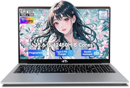 NIMO 15.6" FHD-IPS-Laptop, Intel i5-12450H 8 Cores 32GB RAM 1TB SSD (Beat i7-11800H, Up to 4.4 GHz) 100W Type-C Fingerprint Backlit Keyboard for Professionals & Students Office, Study & Travel