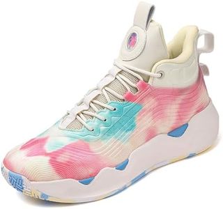 Bacury Women Men Basketball Shoes Fashion Running Sneakers Colorful Painting Sport Workout Shoes Pink Size 7.5