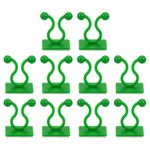 uxcell 100Pcs Plant Climbing Wall Fixture Clips, Plant Fixer Self-Adhesive Hooks Wire Fixing Supporting for Indoor Outdoor Decoration and Cable Wire Fixing (Green, 8mm/0.31")