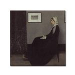 Whistlers Mother by Whistler, 14x14-Inch Canvas Wall Art