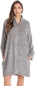 Just Love Plush Zipper Lounger Robe 6791-GRY-1X Grey