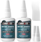 Super Glue Liquid 113.6 Gram, Fast Medium Thin Viscosity Instant Clear Cyanoacrylate Adhesive, Food Safe CA Glue for Shoe Repair Leather Ceramic Plastic Glass Metal Wood Aquarium Rubber Pottery Craft