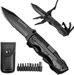 Folding Hunting Knife Multitool Pliers, Pocket Knife Gifts For Dad Men, Tactical Knife with Saw Knife Bottle Opener Screwdriver Perfect for Camping Outdoor Survival Hiking Household DIY, Tools For Men