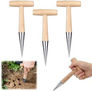 Plant Hole Digger for Planting, Garden Seed Dispenser, Bulb Planting Tool, Handheld Digger Garden Seed Planting Tool for Planting Tulip Daffodil Saffron Vegetable Seeds (3pcs)