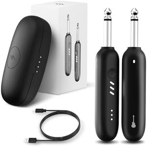 Enya WB1 Wireless Guitar System, UHF 3.0 Audio Wireless Guitar Transmitter and Receiver for Electric Instrument Wireless Transmitter Receiver for Acoustic Electric Guitar Bass(WB1)