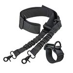 Tactical Gun Sling 2 Point Airsoft Sling 1 Point Rifle Sling Adjustable Gun Strap with Buttstock Sling Attachment for Air Rifle, Shotgun