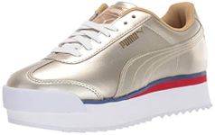 PUMA Women's 372246-01 Casual Shoes, Team Gold/White/Surf The Web, 5 UK