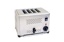 FROTH & FLAVOR Stainless Steel Commercial Heavy-duty 4 Slice Bread Pop up Toaster