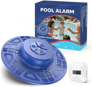 Pool Alarm for Inground & Above Ground Pools, 110dB Floating Pool Safety Alarm for Kids and Pets, 220 ft Wireless Receiver with Adjustable Sensitivity, No App or WiFi Required, Easy Setup