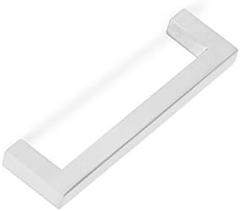 BIRDROCK HOME Square Contemporary Handle - Brushed Nickel - 25 Pack - 3.75 Inch Kitchen Cupboard Furniture Cabinet Hardware Drawer Dresser Pull Trad