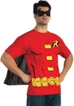 Rubie's mens Dc Comics Men's Robin T-shirt With Cape and Mask Costume Top, Red, Extra-Large US