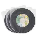 sdroceRyaM 50PCS 7" EP Vinyl Record Inner Sleeves Anti Static Round Bottom Sleeves