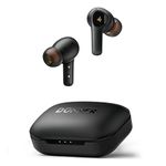 Donner Noise Cancelling Wireless Earbuds, Bluetooth 5.2 Earphones with 4 Mic Clear Calls, 12mm Drivers, App for Custom EQ, 32H Playtime, Fast Charging, Transparency - Dobuds ONE,Black