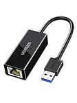 UGREEN USB 3.0 to Ethernet Adapter, USB 3.0 to Gigabit Ethernet RJ45 LAN Network Adapter 10 100 1000Mbps Ethernet for Laptop, Switch, MacBook Pro, Air, Mac OS, Windows, Linux, Chrome OS, Black