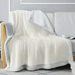 Everlasting Comfort Furry Sherpa Throw Blanket - Soft, Fluffy, Fuzzy, Plush, Thick, Minky Throws