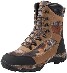 R RUNFUN Hunting Boots for men Waterproof Hiking Boots Camo Military Tactical Boot, Breathable and Non-slip, 8", 400g Thinsulate(RF2305-9SG, size,10.5)