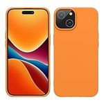 kwmobile Case Compatible with iPhone 15 Case - Soft Slim TPU Silicone Phone Cover - Fruity Orange