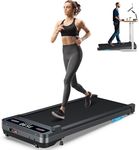 Under Desk Walking Pad Treadmill: [Voice Controlled] Smart Incline Treadmill Works with KINOMAP WELLFIT APP for Home Office - 300Lbs Capacity Quiet Treadmills with LED Screen Remote Control