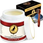Velluxor 4-in-1 Natural Mink Oil 8.2oz Leather Cleaner and Conditioner, Premium Waterproof Soften Restore Formula – Leather Cleaner & Protector for Boots, Shoes, Jackets, Car Interiors, Saddle, Bags