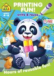 School Zone - Printing Fun! Write & Reuse Workbook - Ages 4 to 6, Preschool to Kindergarten, Tracing Letters, Pre-Writing, Wipe Clean (School Zone Write & Reuse Workbook)