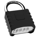 Zenora Heavy Duty Padlocks with Code 52mm 4 Digit Specially Designed Combination Padlock Outdoor Padlock Weatherproof with Hardened Steel Shackle, Ideal for Doors, Garage, Gym & Fences