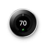 Nest T3019US Nest Learning Thermostat, Polished Steel