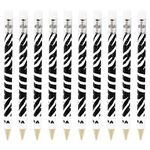 Zebra Cadoozle Mini Mechanical Pencil - 0.7mm Lead - Novelty Zebra Animal Print - Pack of 10