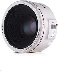 YONGNUO YN50MM F1.8 II AF/MF 0.35M Distancia de Enfoque Estándar Prime Lens White para Canon DSLR Camera + NAMVO Diffuser