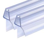 ITTISO Shower Screen Seal Strip 2 x 100 cm for 4mm/5mm/6mm Glass Thickness Bath Shower Door Seal Strip Covers up to 12mm Gap Replacement Shower Door Bottom Seal