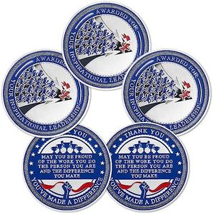 5Pcs Leadership Coins Set Appreciation Award Gift for Employee-Inspirational Coin Bulk Gifts for Coworker Staff Student