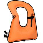 DOSURBAN Inflatable Snorkel Vest for Adults Kids Children, Adjustable Light Floatage Vest for Diving, Snorkeling, Swimming, Surfing (Up to 200 lbs Loading)