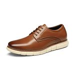 Bruno Marc Men's Crossflex Neat Polish Dress Sneakers Casual Oxford Formal Shoes,Size 10,Brown,GRANDPLAIN