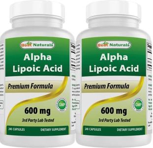 Best Naturals Alpha Lipoic Acid (ALA) 600 mg 240 Count (Pack of 2)