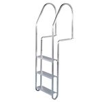 Dock Edge + 3 Step with Quick Release Dock Ladder - Metallic