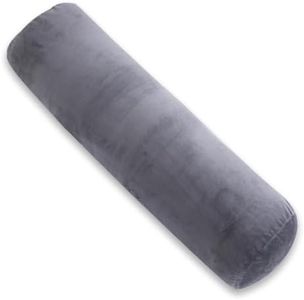 AS AWESLING Body Pillow for Adults, Full Body Pilllow for sleeping, Long Round Cervical Pillow, Bolster Pillow, Side Sleeper Body Pillow with Cover (90 x 20 CM, GREY)
