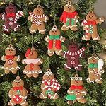 12pcs Gingerbread Man Ornaments for