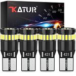 KATUR 194 LED Light Bulb 6000K White Super Bright 168 2825 W5W T10 Wedge 24-SMD 3014 Chipsets LED Replacement Bulbs CANBUS Error Free for Car Dome Map Door Courtesy License Plate Lights (4pcs,White)