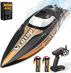 VOLANTEXRC Brushless RC Boat VectorSR80, 45MPH 32.5” High Speed Remote Control Boat, Fast Racing Boat with Self-Righting&Waterproof Design for Lake&River, Gifts for Adults (798-4 RTR)