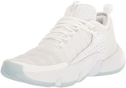 adidas Unisex Trae Unlimited Basketball Shoe, White/Dash Grey/Blue Dawn, 10 US Men