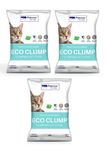 PetCrux Eco Clump Cat Litter | Natural Bentonite Clay| Natural Ingredients | Superior Odour Control | 99.9% Dust Free Scoopable (for Multiple Cats), 15kg Total - 3 Packs of 5kg