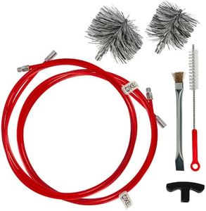 Kit nettoyage poêle à granulés - Ramonage poêle à pellet - 2 Rallonges 3m - 2 Brosses nylon - Pour Conduit 80 & 100mm - Grattoir