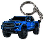 Tacoma Keychain - Tacoma Accessories 2016-2022 mods Cool Key Chain Fob Cover 3rd gen 2023 2024 Toy Truck - Blue