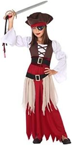 Atosa disfraz pirata niña infantil rojo 7 a 9 años