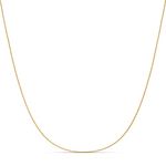 Amazon Essentials 18K Gold Over Sterling Silver Thin 0.8mm Box Chain Necklace 18", Yellow Gold (previously Amazon Collection)