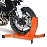 ConStandsEasy Plus-Motorcycle Stand Triumph Rocket III Touring Orange Paddock Front Wheel Chock Transport Motorbike Rocker Universal