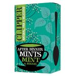 Clipper Organic After Dinner Mint & Fennel Tea Bags | 20 Infusion Peppermint & Fennel Sachets | Caffeine Free Teabags | Eco-Conscious Herbal Tea Bags | Natural, Unbleached, Plant-Based & Biodegradable