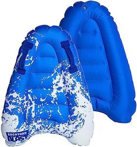 BACKYARD BLAST Deluxe Rider with Joint Cloth Material, Inflatable Body Board Slide Rider, 30.7" x 19.6" x 5.5", Blue